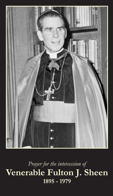 Venerable Archbishop Fulton J. Sheen Prayer Card